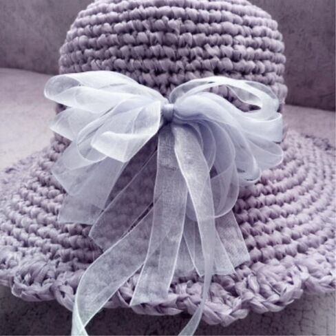 Honbay 50 Yards Shimmer Sheer Organza Satin Ribbon (White) in Saudi Arabia