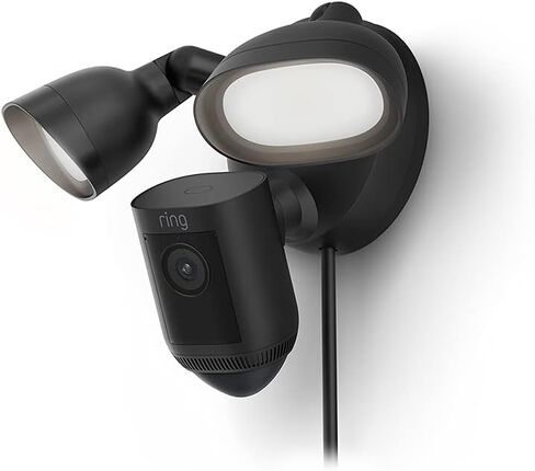 كاميرا Ring Floodlight Cam Wired Pro المُعاد تجديدها مع رؤية عين الطير واكتشاف الحركة ثلاثية الأبعاد (إصدار 2021)، باللون الأبيض in Kuwait