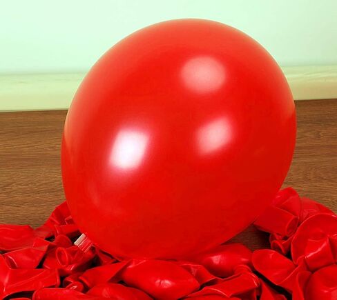 Abbaoww 100 Pcs Red Balloons 10 Inch Strong Latex Balloons for Party Decoration, Birthday, Wedding, Anniversary, Christmas and Arch Supplies in Saudi Arabia
