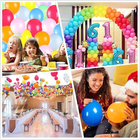 Abbaoww 100 Pcs Red Balloons 10 Inch Strong Latex Balloons for Party Decoration, Birthday, Wedding, Anniversary, Christmas and Arch Supplies in Saudi Arabia