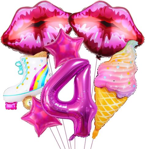 7pcs بالون الوردي الساخن الوردي الأميرة احباط بالون بالون البنات الوردي رأس البالونات الوردي احباط البالونات للبلدي الأميرة دمية موضوع حفلة عيد ميلاد الطفل استحمام الأميرة ذات طابع الأميرة (6) in Kuwait