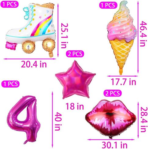 7pcs بالون الوردي الساخن الوردي الأميرة احباط بالون بالون البنات الوردي رأس البالونات الوردي احباط البالونات للبلدي الأميرة دمية موضوع حفلة عيد ميلاد الطفل استحمام الأميرة ذات طابع الأميرة (6) in Kuwait