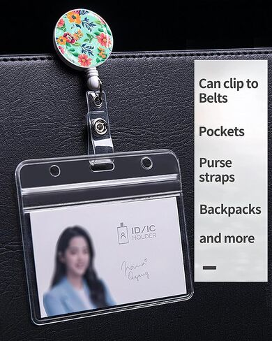 بكرات الشارة قابلة للسحب ، حاملي شارات الهوية قابلة للسحب ، حامل بطاقة الهوية القابلة للسحب للمقاطع القابلة للسحب للمعلم ، الطالب ، عامل المكتب (زهور أرجواني خمر) in Kuwait