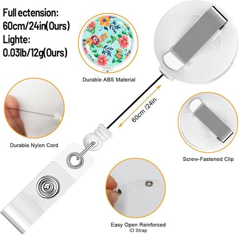 بكرات الشارة قابلة للسحب ، حاملي شارات الهوية قابلة للسحب ، حامل بطاقة الهوية القابلة للسحب للمقاطع القابلة للسحب للمعلم ، الطالب ، عامل المكتب (زهور أرجواني خمر) in Kuwait