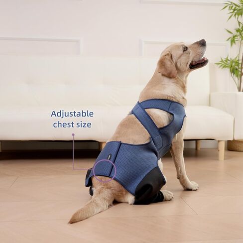 Dog Hind Leg Recovery Sleeve Dog Recovery Suit Breathable Sleeve to Stop Licking and Biting Firm and Secure, Adjustable Size, Comfortable Alternative to Cone Collars (Large, Rear Both Leg) in Kuwait