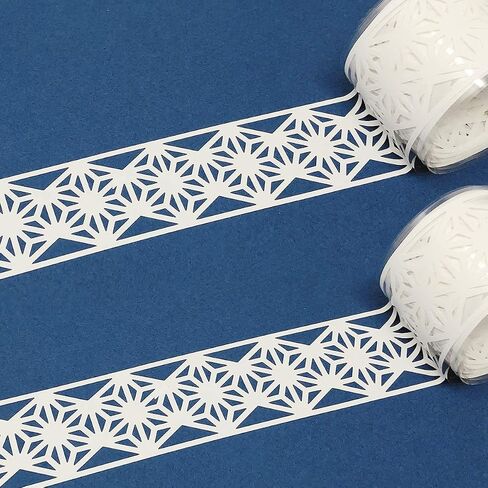 allydrew Hollow Lace Pattern Washi Masking Tape 2M Length Total (Set of 2), White Geometric in Saudi Arabia
