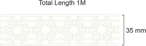 allydrew Hollow Lace Pattern Washi Masking Tape 2M Length Total (Set of 2), White Geometric in Saudi Arabia