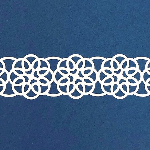 allydrew Hollow Lace Pattern Washi Masking Tape 2M Length Total (Set of 2), White Geometric in Saudi Arabia
