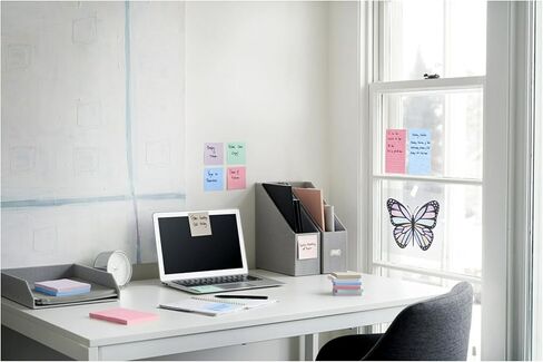 Post-it 100% Recycled Paper Super Sticky Pop-up Notes, 18 Sticky Note Pads, 3 in. x 3 in.,Wanderlust Pastels, School Supplies and Office Products in Saudi Arabia