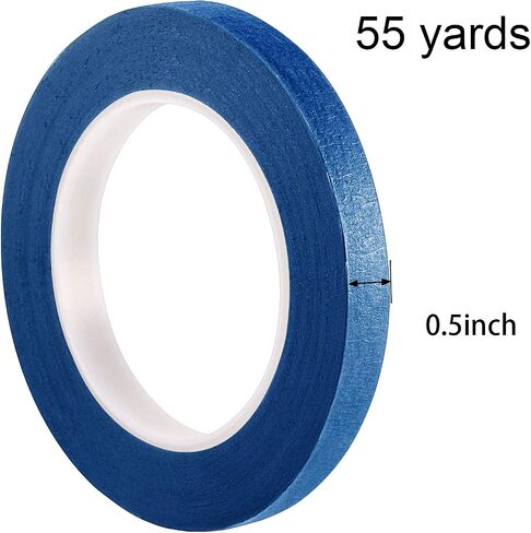 Chuangdi 1/2 Inch Width x 55 Yards Blue Painter's Drafting Tape Multi Use Masking Scrapbooking Tape (1 Roll) in Saudi Arabia