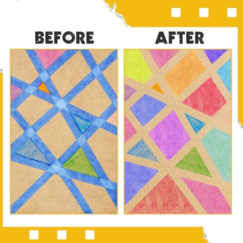 Chuangdi 1/2 Inch Width x 55 Yards Blue Painter's Drafting Tape Multi Use Masking Scrapbooking Tape (1 Roll) in Kuwait