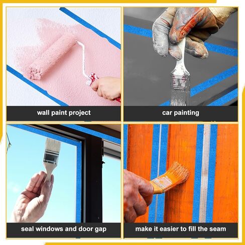 Chuangdi 1/2 Inch Width x 55 Yards Blue Painter's Drafting Tape Multi Use Masking Scrapbooking Tape (1 Roll) in Kuwait