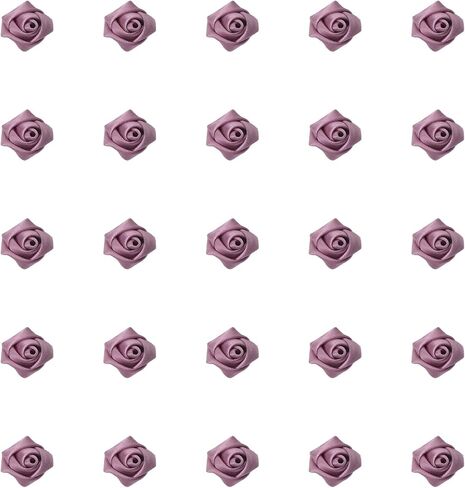 25 Pcs Satin Fabric Rose 1.5 CM Cute Mini Vintage Flowers for DIY Crafting Sewing Dress Hair Pin Headband Wedding Party Decoration Supplies (Red) in Saudi Arabia