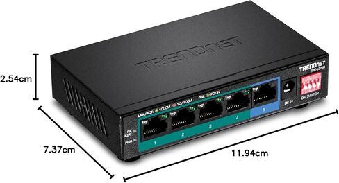 محول TRENDnet 8-Port Gigabit طويل المدى Poe+، TPE-LG80، ميزانية Poe 65 وات، محول إيثرنت/شبكة، Poe+ طويل المدى يمتد نطاقًا يصل إلى 200 متر (656 قدمًا)، سعة تحويل 16 جيجابت في الثانية، حماية مدى الحياة in Saudi Arabia