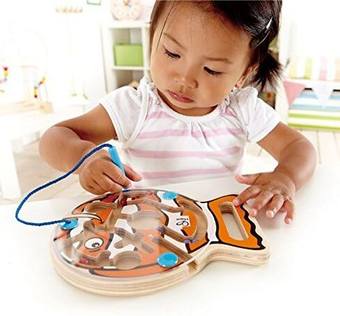 Award Winning Hape Choo Choo Tracks Kid's Magnetic Wooden Maze Puzzle, L: 7.7, W: 0.8, H: 6.1 inch in Saudi Arabia
