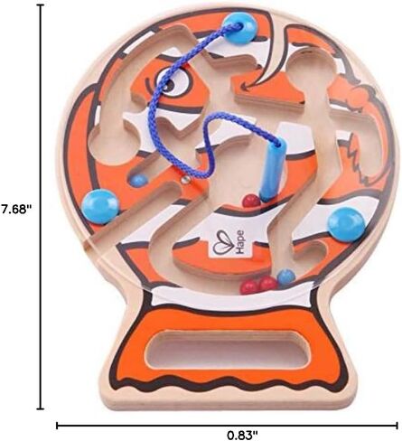 Award Winning Hape Choo Choo Tracks Kid's Magnetic Wooden Maze Puzzle, L: 7.7, W: 0.8, H: 6.1 inch in Saudi Arabia