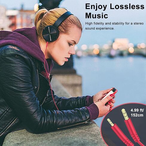 Bose Replacement Headphone Cable 2.5mm Male to 3.5mm Male Wire Aux Audio Cable Cord Compatible with Bose 700 QuietComfort 25 QC25 QC35 QC35II QC45 JBL Tune 710BT 660NC 760NC Headsets (No Mic) in Kuwait