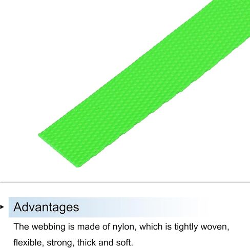 MECCANIXITY Nylon Webbing Strap Flat 5/8 Inch 50 Yards Dull Yellow for Outdoor DIY Gear Repair, Backpack, Luggage-Rack, Crafts in Saudi Arabia