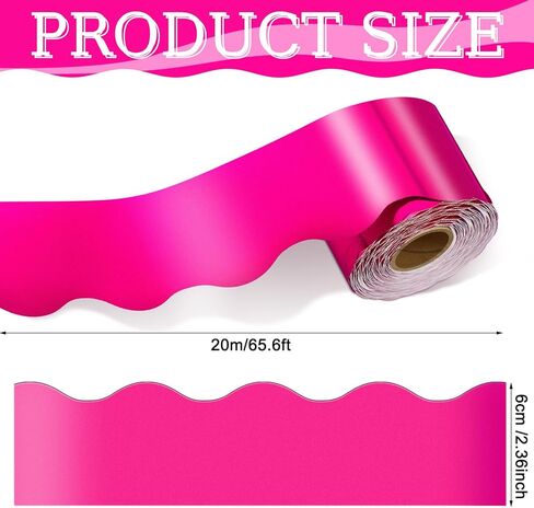 Ecally 65.6 ft Scalloped Bulletin Board Borders Classroom Borders Shine Scalloped Borders Decorative Bulletin Board Trim Poster Board Decorations for School Classroom Home Decor (Black) in Kuwait