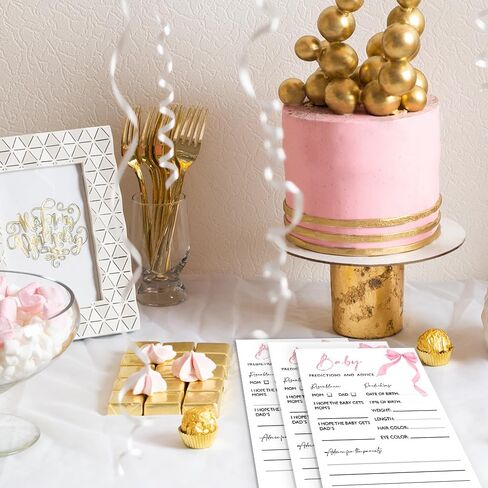 Oh Baby True or False Baby Shower Game, 25 Double-Sided with 1 Answer Card Pink Bow Baby Shower Games for Girls, Interactive Baby Shower Game Girl Party Supplies, Baby Girl Celebrations-A08 in Kuwait