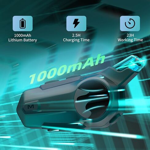 دراجة نارية سماعة بلوتوث لاسلكية الترابية دراجة خوذة سماعة ل 2-Way 600M LED الاتصال الداخلي CVC إلغاء الضوضاء ستيريو HiFi الموسيقى IP67 للماء لكامل الوجه خوذة مع ضوء الذيل 1 حزمة in Kuwait