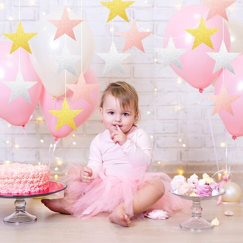 Gejoy 80 Pieces Glitter Star Cutouts Paper Star Confetti Cutouts for Bulletin Board Classroom Wall Party Decoration Supply (Gold, Silver, 6 Inches Length) in Saudi Arabia