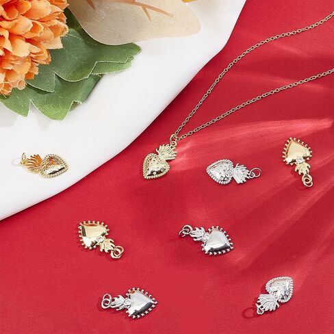 Beebeecraft Heart Charms 18K Gold Sacred Gothic Loved Pendant Charms in Saudi Arabia
