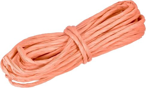 Meccanixity Raffia Paper Craft Rope Packing 8.7 ياردة مصنوعة يدويًا سلسلة/سلك الورق الحرف اليدوي لزخارف DIY التغليف الوردي in Saudi Arabia