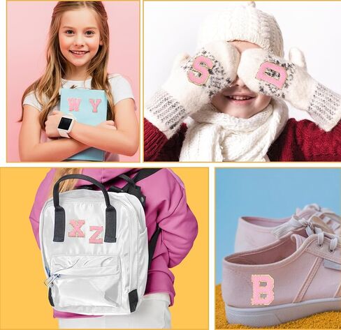 26pcs أحرف تصحيحات لماشية تشنيل بقع A-Z الأبجدية المطرزة preppy patche مع بريق للملابس على ظهر حقيبة الظهر DIY إصلاح قبعة （2.2 × 1.6 بوصة） (الذهب الوردي) in Kuwait