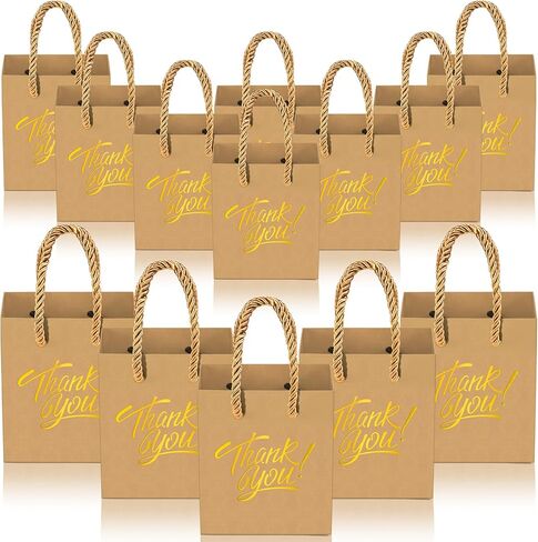 أكياس هدايا Kposiya Mini مع مقابض ، 35pcs أكياس هدايا صغيرة ، 4 × 2.75 × 4.5 أخضر وذهب لعيد الميلاد ، عيد الشكر ، الحفلات. in Kuwait