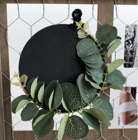 Y&K Homish Wedding Guest Book Alternative, Rustic Wedding Decorations for Reception, Favors for Guests 80 Hearts Green Wreath (Rustic Brown) in Saudi Arabia