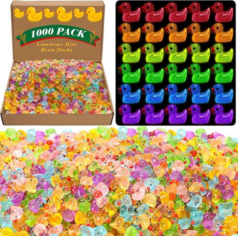 Barydat 1000 PCS راتنجات صغيرة من البط في الظلام الصغير المظلم الصغير المضيء الجزء الأكبر لإخفاء أفكار DIY مزحة. in Saudi Arabia