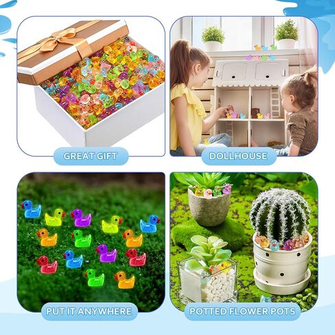 Barydat 1000 PCS راتنجات صغيرة من البط في الظلام الصغير المظلم الصغير المضيء الجزء الأكبر لإخفاء أفكار DIY مزحة. in Saudi Arabia