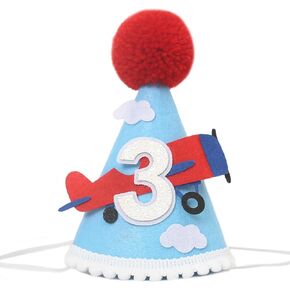 Airplane 3th Birthday Party Hat-لوازم الحفلات ذات الطيران-قبعات استحمام الطفل الطائر