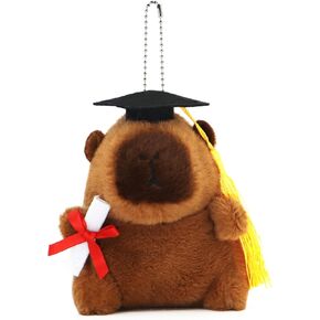 TXDRRA 2025 Graduation Capybara Plush Keychain - Soft Plush Keychain, Graduation Season Gift, Souvenir, Pendant, Decoration