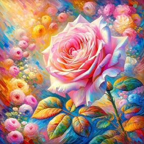 Acudotr Flower Diamond Painting Kits for Adults, 5D DIY Diamond Art Kits for Beginners, Full Drill Diamond Painting Kits for Home Wall Decor, 12x12 Inch
