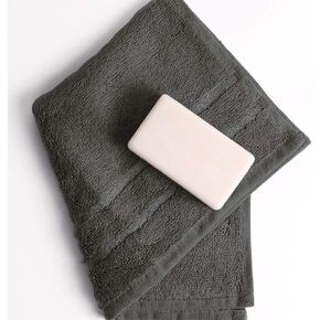Cariloha Washcloth | Harbor Gray | 12"x12" | Turkish Cotton & Viscose Material Blend | Extra Smooth and Highly Absorbent