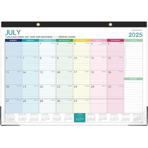Desk Calendar 2024-2024 Desk Calendar, 12 Monthly Desk/Wall Calendar 2-in-1, Jan. 2024 - Dec. 2024, 16.8" x 12", Desk Calendar with Thick Paper + Corner Protectors + Large Ruled Blocks - Floral