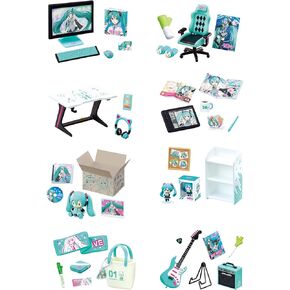 RET MIKU MIKU ROOM BOX - يشمل 1 من 8 تماثيل مصغرة قابلة للتحصيل - متعة وتزيين متعدد الاستخدامات