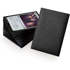 100 PS Black Trading Cards Sleeve,Soft Plastic Sleeves for Cards Fit for Baseball, Yugioh, Magic, TCG, Sport, Prevent Card Bending, Scratching, Waterproof, Dustproof