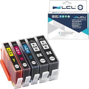 LCL Compatible Ink Cartridge Replacement for HP 670XL CZ117AL CZ118AL CZ119AL CZ120AL 3525 4615 4620 4625 5525 6526 (5-Pack 2Black Cyan Magenta Yellow)