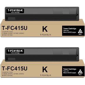 BUEGOO T-FC415U-K T-FC415U Black Toner Cartridge Compatible for e-Studio 2515AC 3015AC 3515AC 4515AC 5015AC Printer | 2 Black