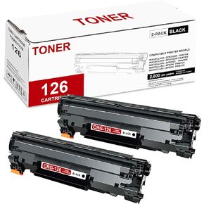 126 خرطوشة حبر أسود عالية العائد (2 عبوة) 126 استبدال خرطوشة الحبر لـ Canon 126 Toner Cartridge لفيلم LBP6230DN LBP6230 LBP6230DW LBP6200 LBP6200D طابعات