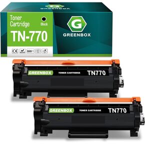 Greenbox TN770 خرطوشة الحبر الأسود استرجاع عالي العائد للأخ TN-770 TN770 خرطوشة الحبر لطبقة MFC-L2750DWXL MFC-L2750DW HL-L2370DW HL-L2370DWXL ، 4،500 PAGES