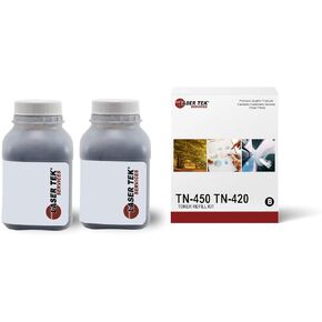 Laser Tek Services Toner Refill Kit Compatible with Brother TN450 TN420 TN-450 TN-420
