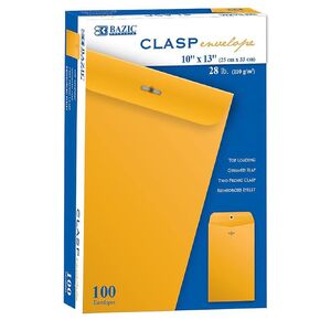 مظاريف المشبك البازيك ، 10 "× 13" ، حزمة 100