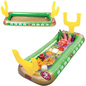 BigMouth San Francisco 49ers 4 ft Inflatable Food Cooler Buffet Officially Licensed NFL Fan Gear Ice Serving Pool Drink Bar for Tailgate Parties