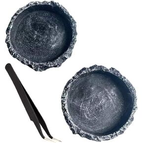 2PCS Reptile Feeder Food and Water Dish with Feeding Tweezers Tong Reptile Water Dish Food Bowl Set for Leopard Gecko Lizard Frog in Saudi Arabia