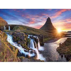 Jxavaxde Diamond Painting Adult Painting Painting Kits Kirkjufell Mountain شلالات أيسلندا غرفة نوم غرفة المعيشة