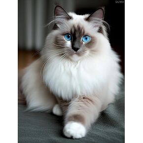 مجموعات الطلاء DIY Diamond للبالغين ، Ragdoll Cat Round Full Drill 5D Diamonds Gem Art Art Kits Home Decoration و Goor Wall Decor